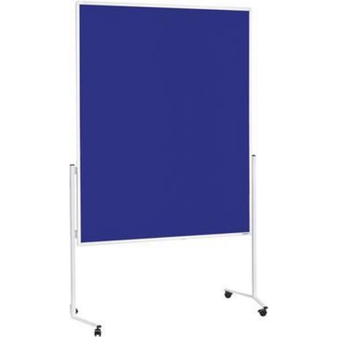magnetoplan Presentatiebord 2111101 (b x h) 1200 mm x 1500 mm Vilt Grijs Tweezijdig te gebruiken, Incl. rollen, Prikbord 2111101
