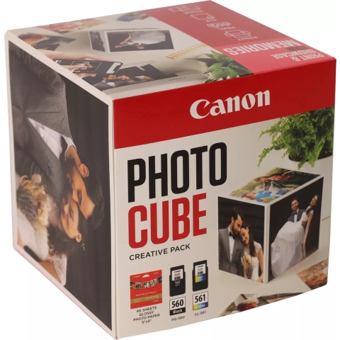 Canon Fotokubusset Photo Cube Creative Pack Origineel Combipack Zwart, Kleur, Wit, Roze fluorescerend 3713C011