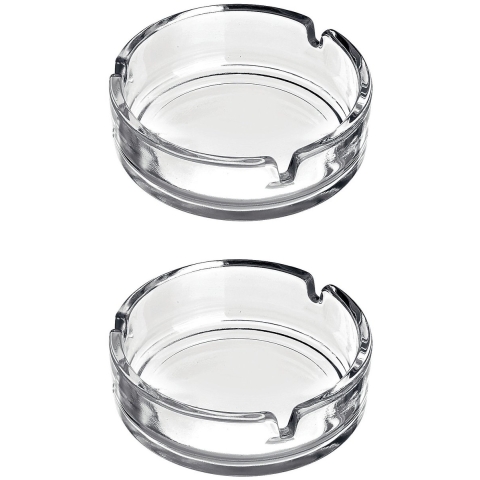 Voordeelset van 20x stuks asbakken 11 cm transparant glas -