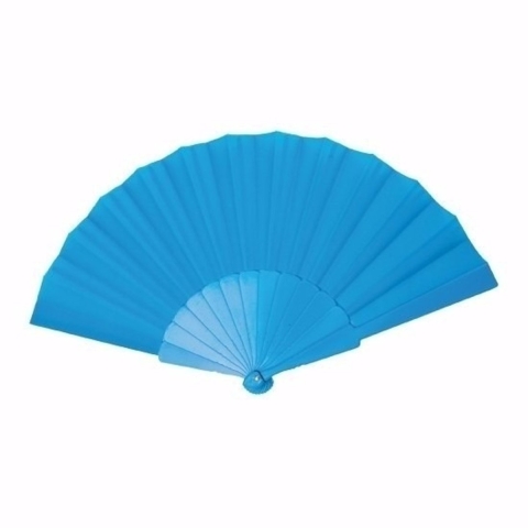 20x stuks Spaanse Handwaaiers turquoise 23 cm -