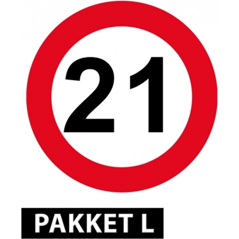 21 jaar versiering pakket groot -