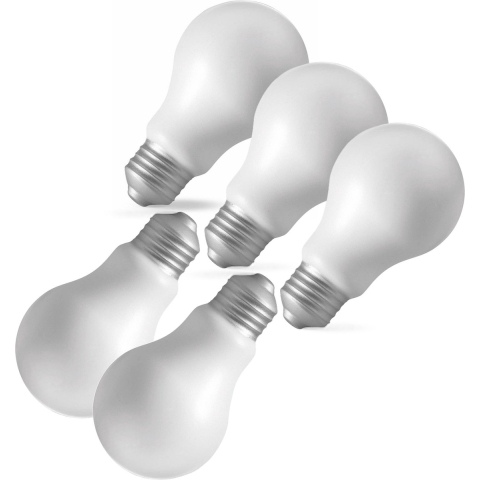 Stressbal - 5x - lampbolletje - gloeilamp - 10 cm - knijpballetje -