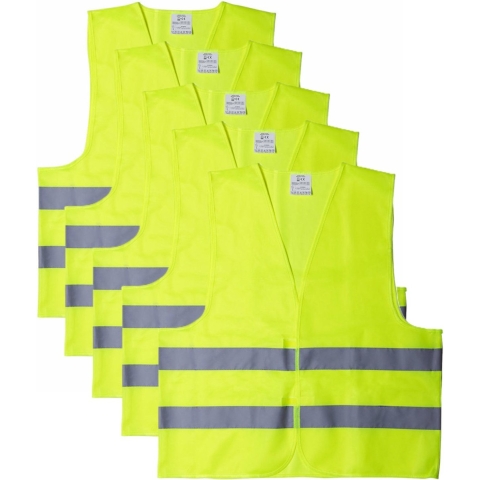 Veiligheidshesje - 25x - met Reflectie - Veiligheidsvest - Reflectievest - Veiligheidshesje - One size -