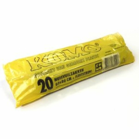 6x Komo Vuilniszakken 60 liter 20 stuks