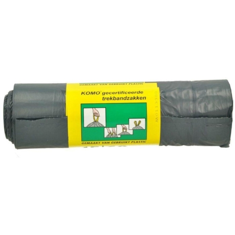 6x Komo Vuilniszakken Trekband 60L 15 stuks