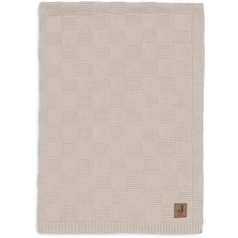 Deken Wieg Jollein GOTS 75x100 Box Knit Warm Sand