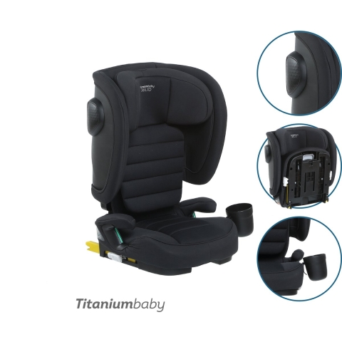 Autostoel Titanium Baby Solid Liam I-Size Isofix Black