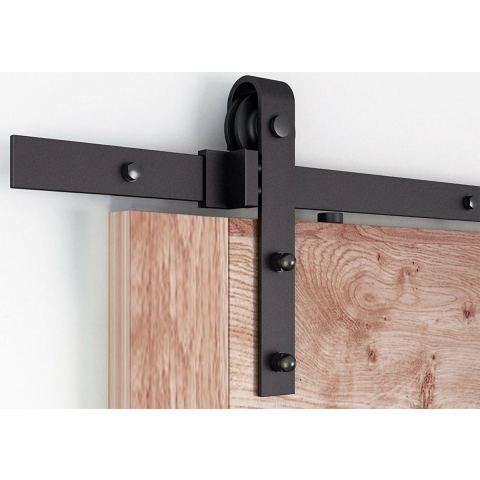 Starx Industrieel Schuifdeur Systeem - Complete set - Draagvermogen 150 kg - Mat zwart