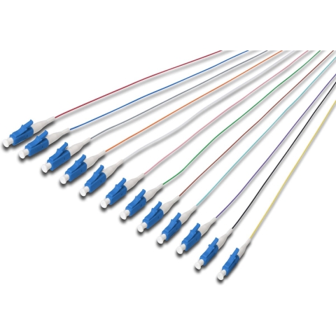 Digitus DK-29332-02 Glasvezel Optische vezel Aansluitkabel 2.00 m Wit, Violet, Zwart, Turquoise, Rood, Pink, Oranje, Groen, Grijs, Geel, Bruin, Blauw [1x