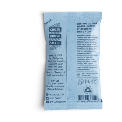 3x Smyle Tandpasta Tabs Navulling met Fluoride 65 stuks