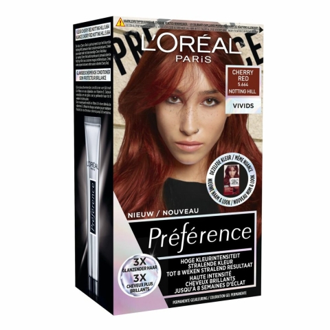 3x L'Oréal Preference Vivids Permanente Haarkleuring 5.664 Cherry Red