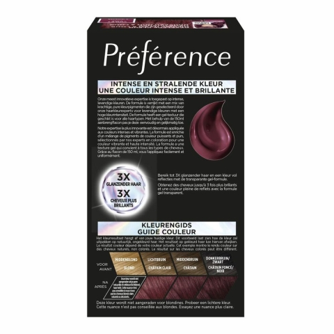 3x L'Oréal Preference Vivids Permanente Haarkleuring 5.260 Violet