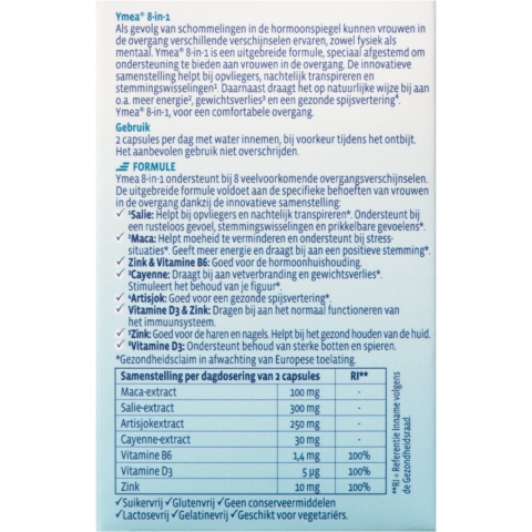 Gratis Verzending: 3x Ymea Overgang 8 in 1 Capsules 64 capsules