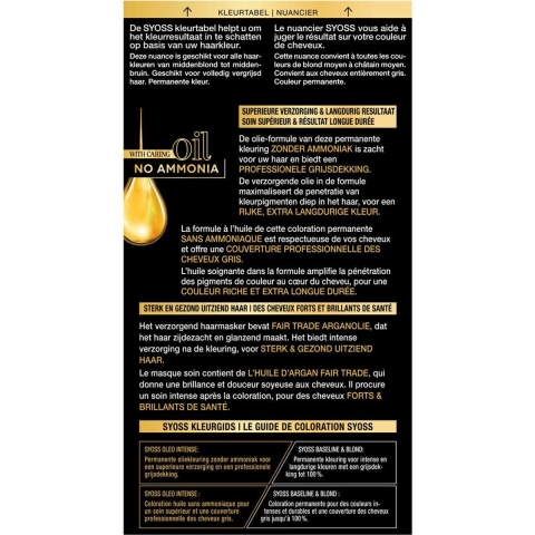 2x Syoss Oleo Intense Haarverf 4-60 Goudbruin