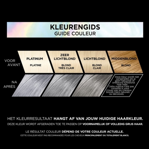 3x L'Oréal Preference Vivids Permanente Haarkleuring 10.112 Silver Grey