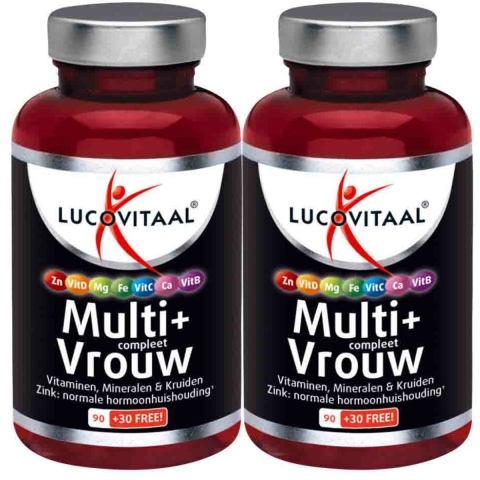Gratis Verzending: 2x Lucovitaal Multi + Compleet Vrouw 120 tabletten