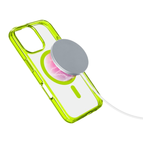 Cellularline Iconic Mag Telefoonhoesje Voor Apple Iphone 16 Pro Max Geel