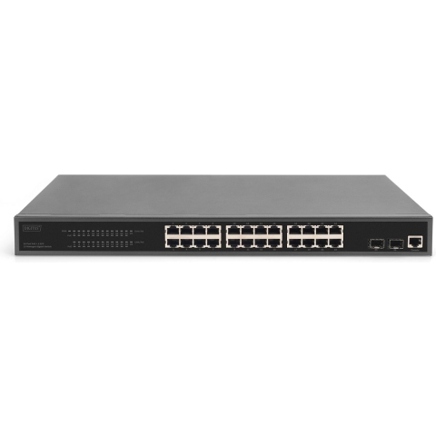 Digitus DN-95359 19 netwerk switch RJ45/SFP 24 + 2 poorten 10 / 100 / 1000 MBit/s PoE-functie
