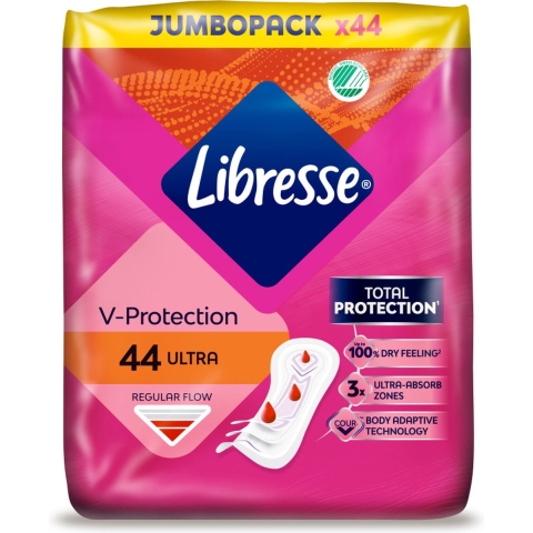 8x Libresse Ultra Regular Maandverband Jumbo Pack 44 stuks