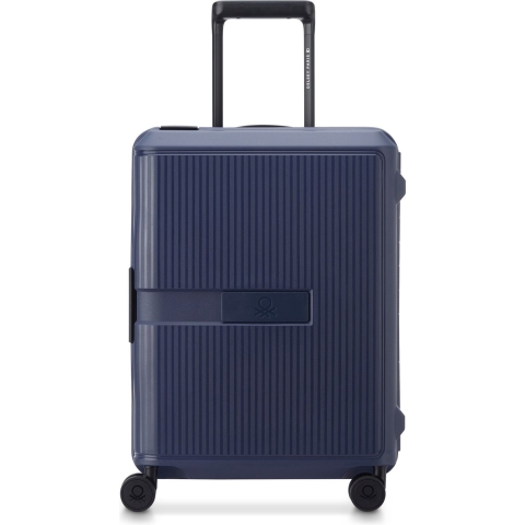 x United Colors of Benetton - Color Block Hardside - Harde cabinekoffer 55 cm x 40 cm x 20 cm - 36 L - S, Marineblauw, S