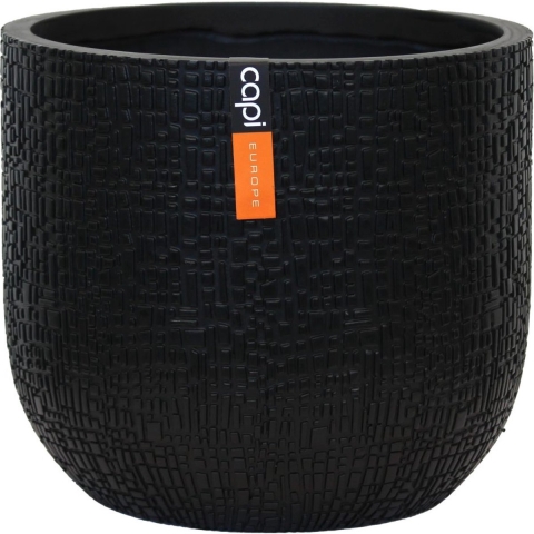 Pot bol Skin 24x21 zwart bloempot - Capi europe