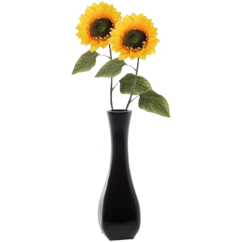 Kunstbloem Zonnebloem tak - 6x - 72 cm - geel - kunst zijdebloem - decoratie -