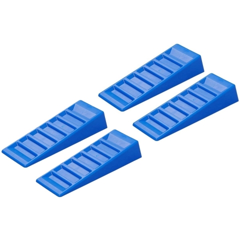 Oprijblokken - set van 4x - blauw - kunststof - 14.5 x 41.5 x 7.5 cm -