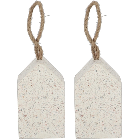 Best fot Boots Deurstopper Terrazzo - 2x - rubber - 10 x 10 x 16 cm - gewicht -
