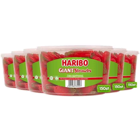 6x Haribo Aardbeien 150 stuks