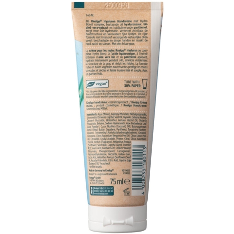 8x Kneipp Handcrème Hyaluron 75 ml