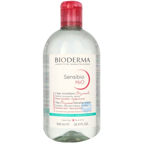 3x Bioderma Sensibio H2O Micellair Water 500 ml