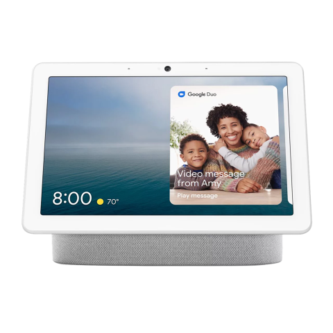 Google Nest Hub Max Chalk Slimme Speaker Met Spraakbesturing Beige
