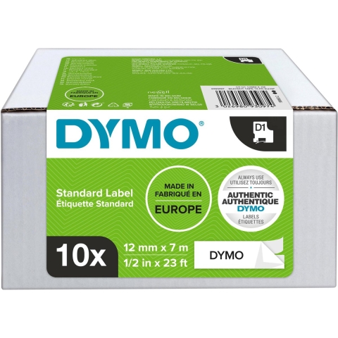 DYMO 2093097 Labeltape Polyester Tapekleur: Wit Tekstkleur: Zwart 12 mm 7 m