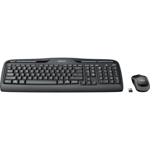 Logitech MK330 Set met toetsenbord en muis Radiografisch Multimediatoetsen QWERTY, US-Engels Zwart