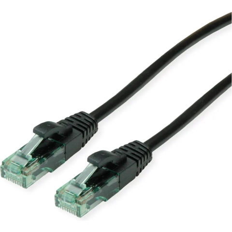 roline recycled material RJ45 (cross) Netwerkkabel Aansluitkabel CAT 6A U/UTP 15 m Zwart