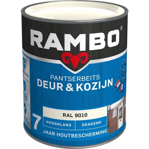 Pantserbeits deur en kozijn hg dek 9010 0,75l - Rambo