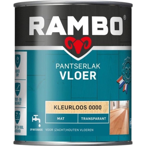 Pantserlak vloer tr. mat 000 0,75l - Rambo