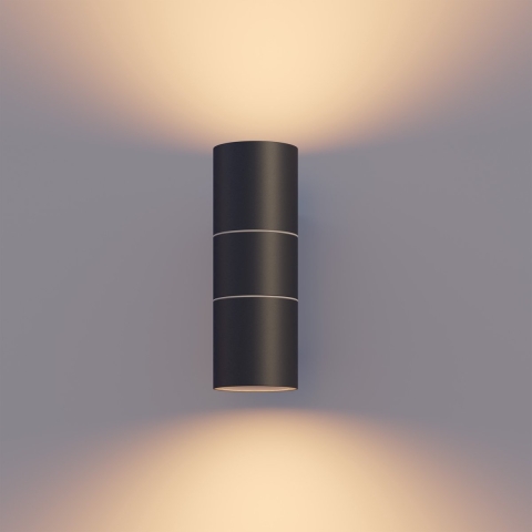 outdoor up and downlight rond zwart Turin - Calex