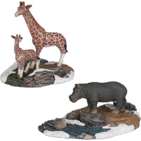 Hippo - giraffe 2 pieces - l16xw11,5xh11,5cm - Luville