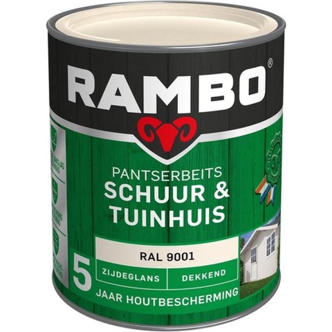 Pantserbeits schuur en tuinhuis zg dek 9001 0,75l - Rambo