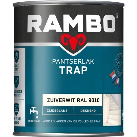 Pantserlak trap dek zg 9010 0,75l - Rambo