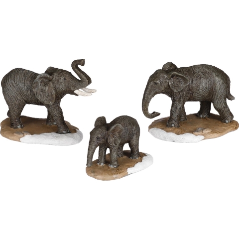 Elephant family 3 stuks - l11xb6xh8cm - Luville