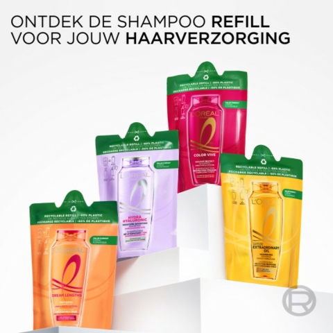 3x L'Oréal Elvive Dream Lengths Shampoo Refill 250 ml