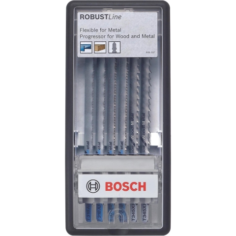 Bosch Accessories 2607010573 Decoupeerzagenset Robust Line, 6-delig, Metal Profile T-schacht 2 stuk(s)