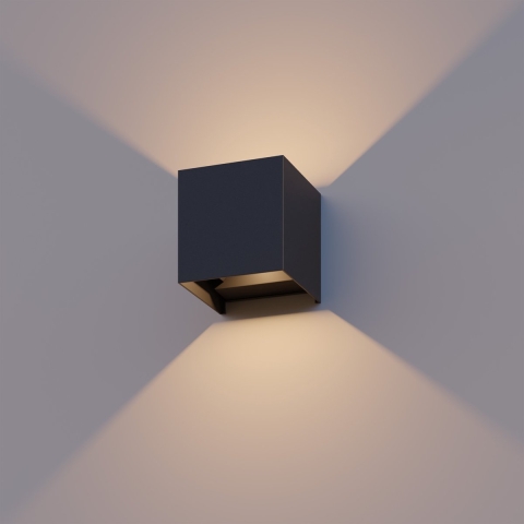 Outdoor wall light cube zwart - Calex