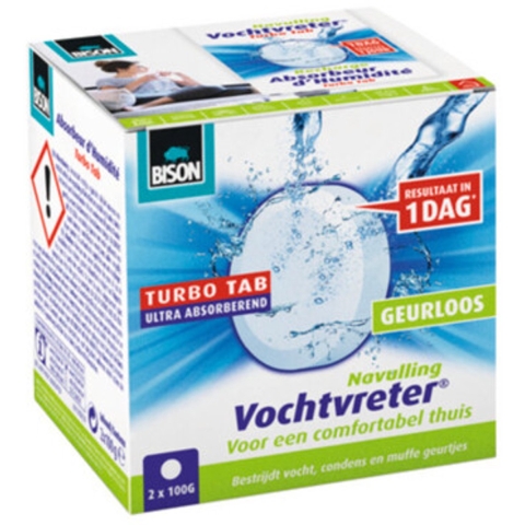 8x Bison Vochtvreter Ambiance Neutral Navul Tabs 2 x 100 gr