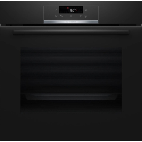 Bosch HBA572BB3F - Serie 4 - Inbouwoven - 71 l - Eenvoudig te reinigen: pyrolyse + hydrolyse - Zwart