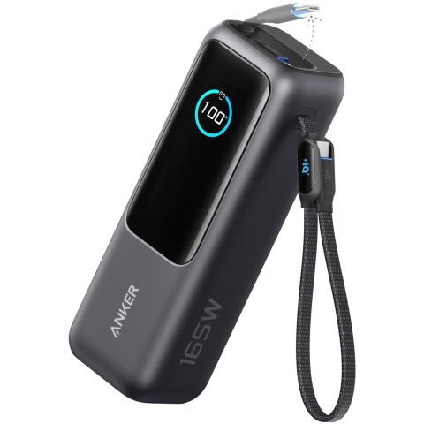 Anker Zolo Powerbank 25,000 mAh 165W Retractable USB-C kabel