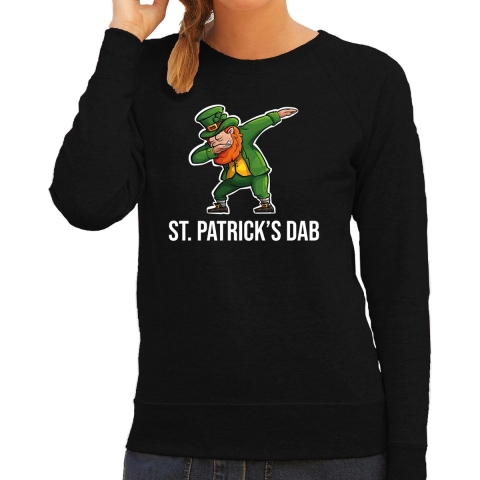 St. Patricks dab / St. Patricks day sweater / kostuum zwart dames XS -