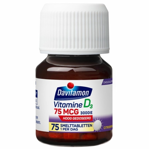 Gratis Verzending: 4x Davitamon Vitamine D3 75mcg 75 smelttabletten